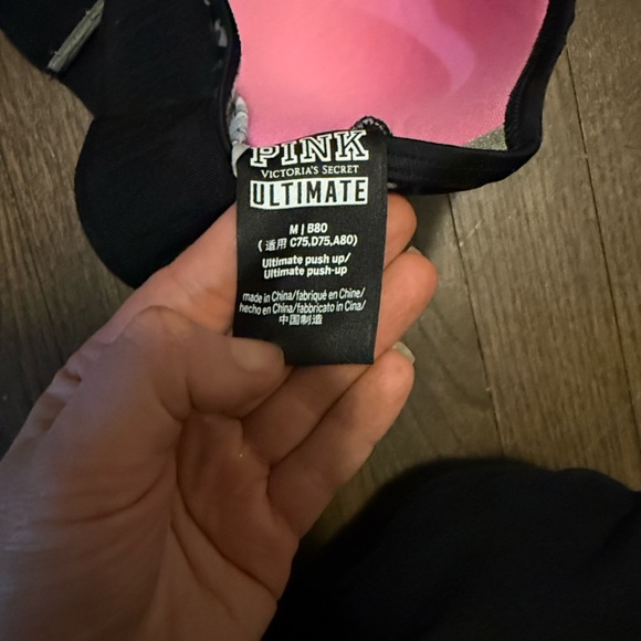 Victoria's Secret Black and Gray Leopard Sports Bra like new medium - Picture 4 of 4